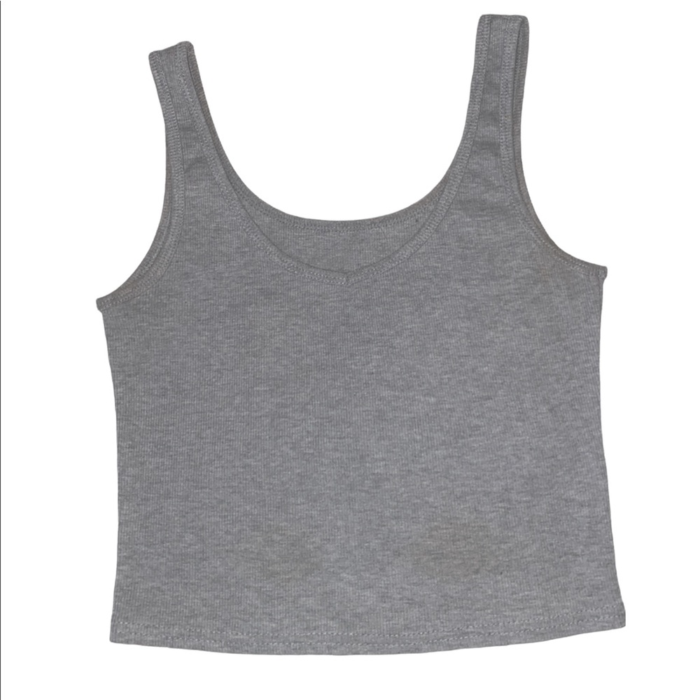 Grey Crop Tank Top, older but only worn a few times